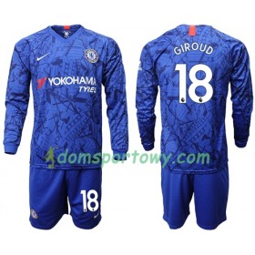 Koszulka Chelsea Giroud 18 Dziecięcy Domowe Koszulki Piłkarskie 2019-2020 Długi Rękaw